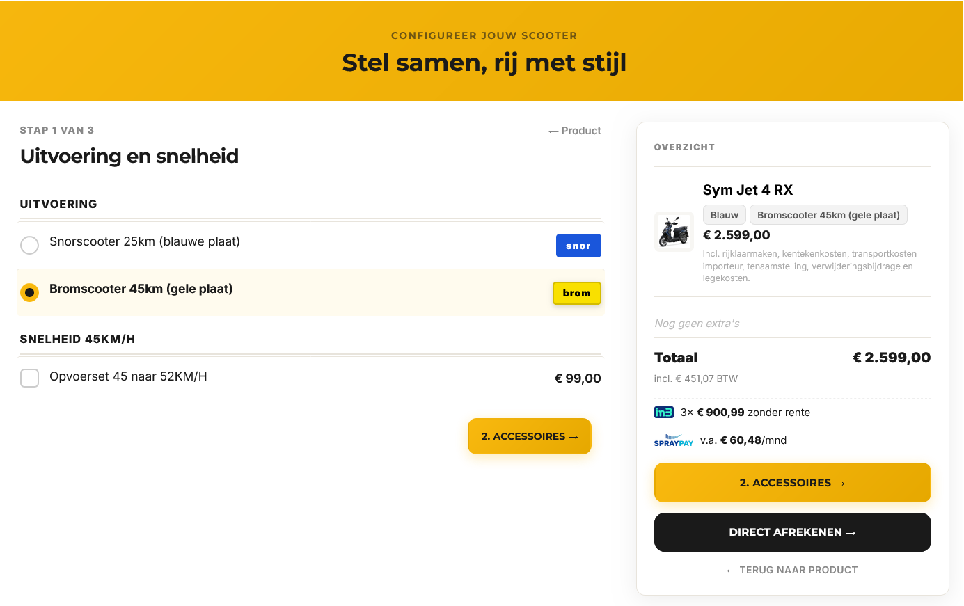 Stepconfigurator in actie